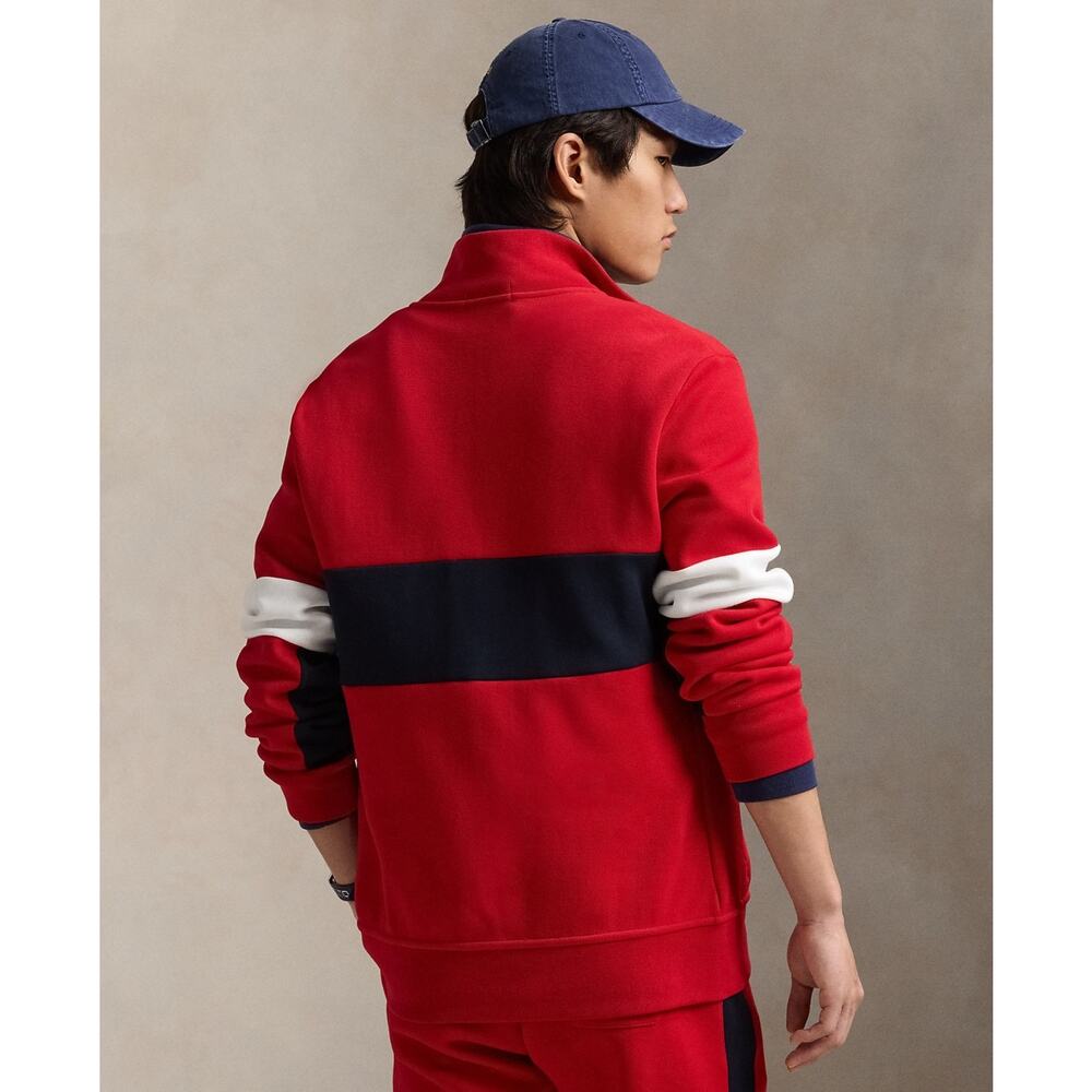 Polo Ralph Lauren Double-Knit Relaxed Fit Track Jacket Red Multicolor Large - Picture 3 of 6